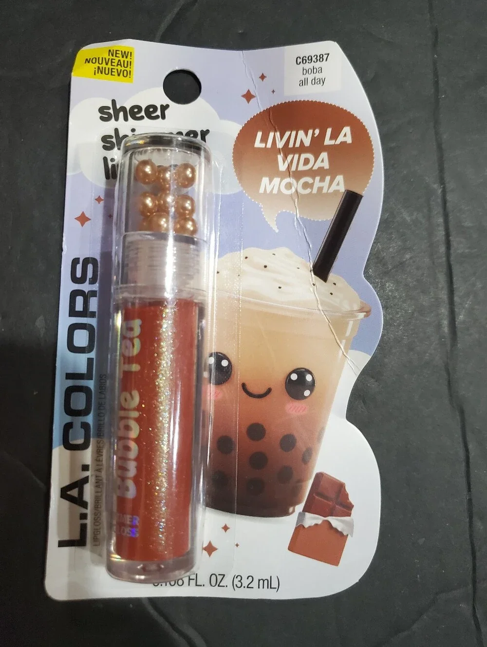4pack bobba tea inspired sheer shimmer lipgloss set brand new